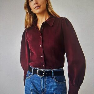 Westbound Burgundy Button Down Shirt. Size PM. NWTGS
